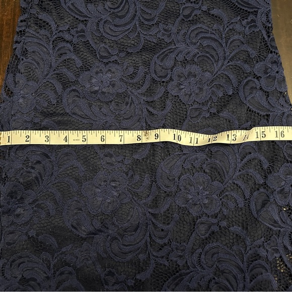 Women’s Navy Floral Dress Sz Large - Picture 9 of 9